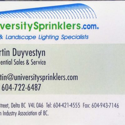 University Sprinklers Systems Inc